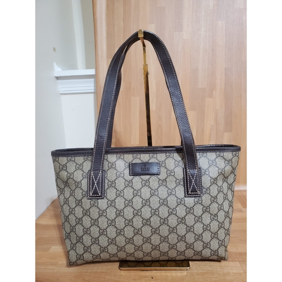 Gucci Handbags - GUCCI GG Supreme Monogram Small Joy Tote Dark Brown